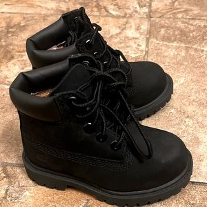 Toddler Black Timberland 6" Premium Waterproof Boots size 6C